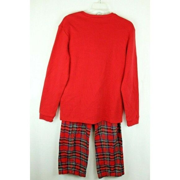 Pajamagram Pajamas Mens Small Grandpa Red Plaid Thermal - Picture 8 of 9